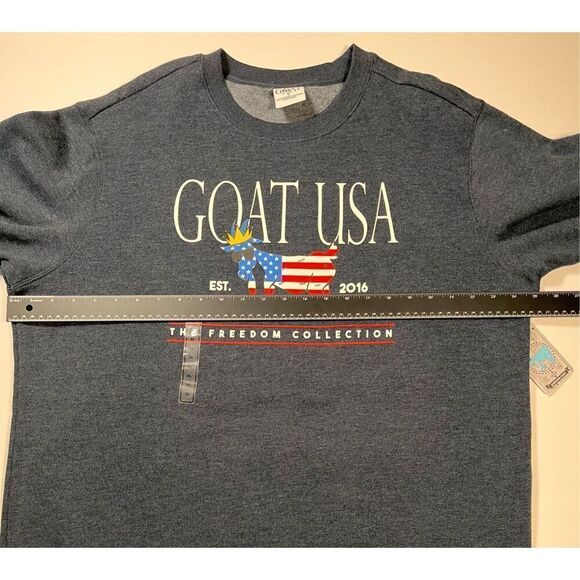 NEW! GOAT USA Freedom North Tyson Crewneck Lacrosse Navy Soft Sweatshirt Size XL - Picture 9 of 10